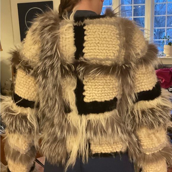 Vintage Adam Jones Paris Runway Wool And Fur Jacket - Rare Luxury! - Picture 16 of 16